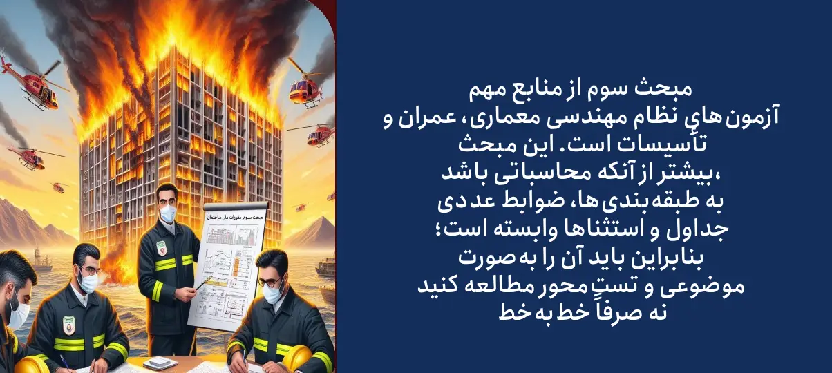 اولویت متوسط راهنمای مطالعه مبحث 3: اعلام، کشف و اطفای حریق موارد مهم: