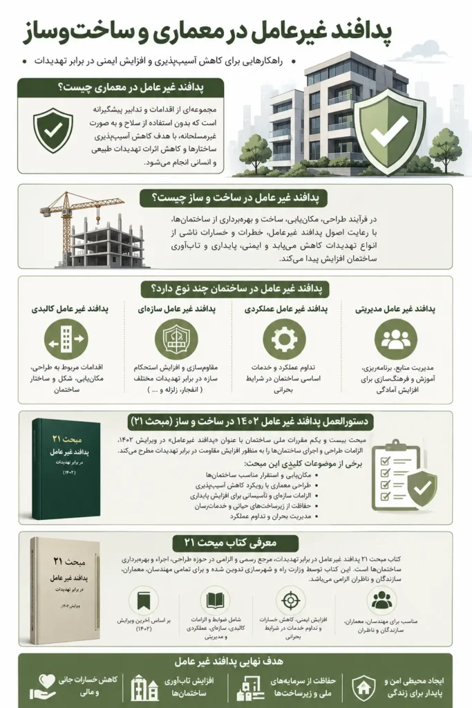 پدافند غیرعامل در ساختمان چند نوع دارد؟